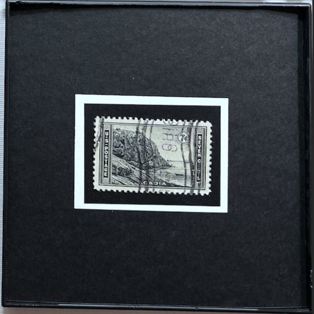 1933 Acadia National Park - Framed Postage Stamp - Vintage Original USA Gift